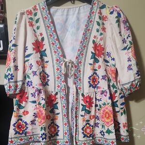 Floral Bohemian Blouse